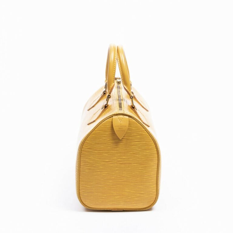 LOUIS VUITTON - 1995 - Sac "Speedy" 25 - "Speedy" 25 bag - - Cuir Epi jaune - Y…