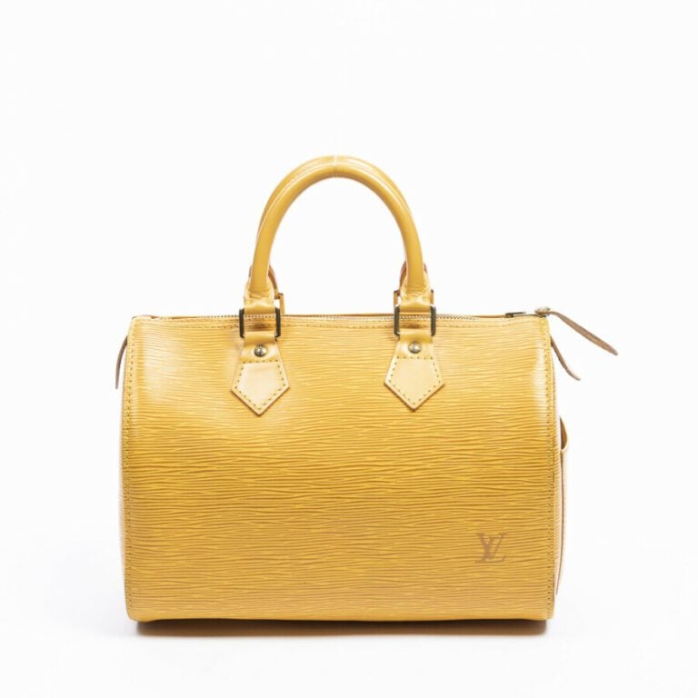 LOUIS VUITTON - 1995 - Sac "Speedy" 25 - "Speedy" 25 bag - - Cuir Epi jaune - Y…