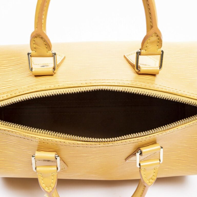 LOUIS VUITTON - 1995 - Sac "Speedy" 25 - "Speedy" 25 bag - - Cuir Epi jaune - Y…