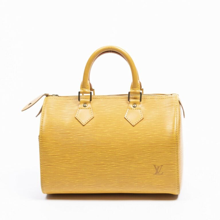 LOUIS VUITTON - 1995 - Sac "Speedy" 25 - "Speedy" 25 bag - - Cuir Epi jaune - Y…
