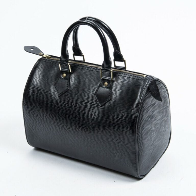LOUIS VUITTON - 1995 - Sac "Speedy" 25 - "Speedy" 25 bag - - Cuir Epi noir - Bl…