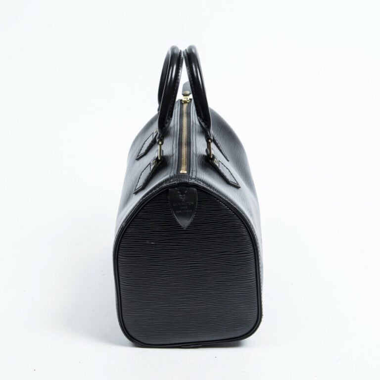 LOUIS VUITTON - 1995 - Sac "Speedy" 25 - "Speedy" 25 bag - - Cuir Epi noir - Bl…