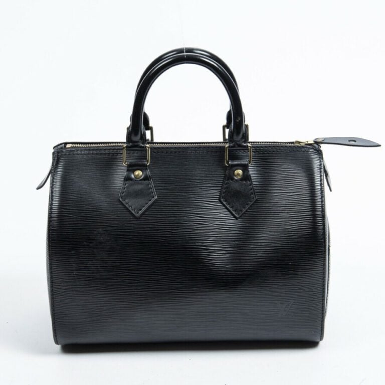 LOUIS VUITTON - 1995 - Sac "Speedy" 25 - "Speedy" 25 bag - - Cuir Epi noir - Bl…