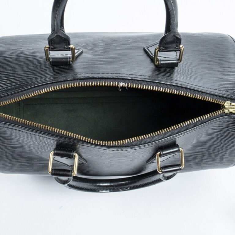 LOUIS VUITTON - 1995 - Sac "Speedy" 25 - "Speedy" 25 bag - - Cuir Epi noir - Bl…