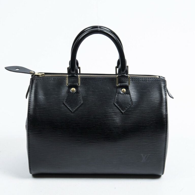 LOUIS VUITTON - 1995 - Sac "Speedy" 25 - "Speedy" 25 bag - - Cuir Epi noir - Bl…