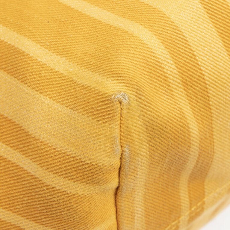 LOUIS VUITTON - 2012 - Cabas - Tote - - Toile rayée jaune, cuir - Orange stripe…