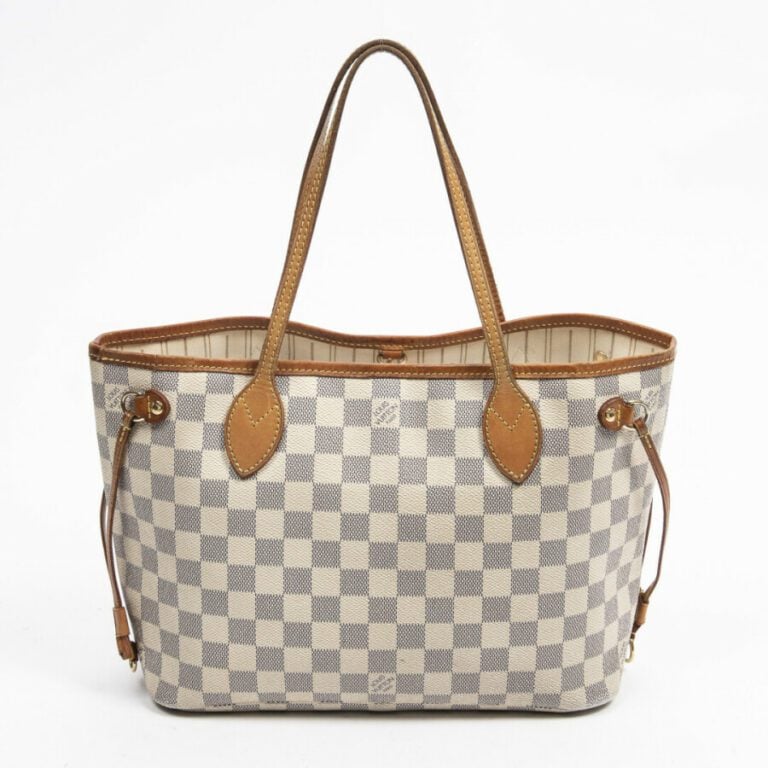 LOUIS VUITTON - 2012 - Sac "Neverfull" PM - "Neverfull" PM bag - - Toile Damier…