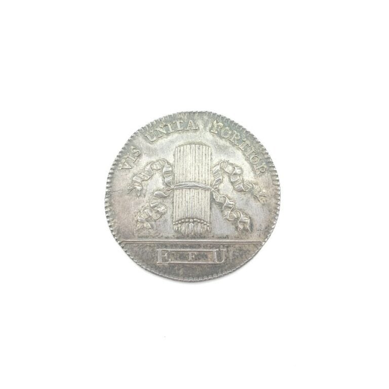 Louis XVI (1774-1791). Jeton en argent de la société des Coeurs Réunis de Diepp…