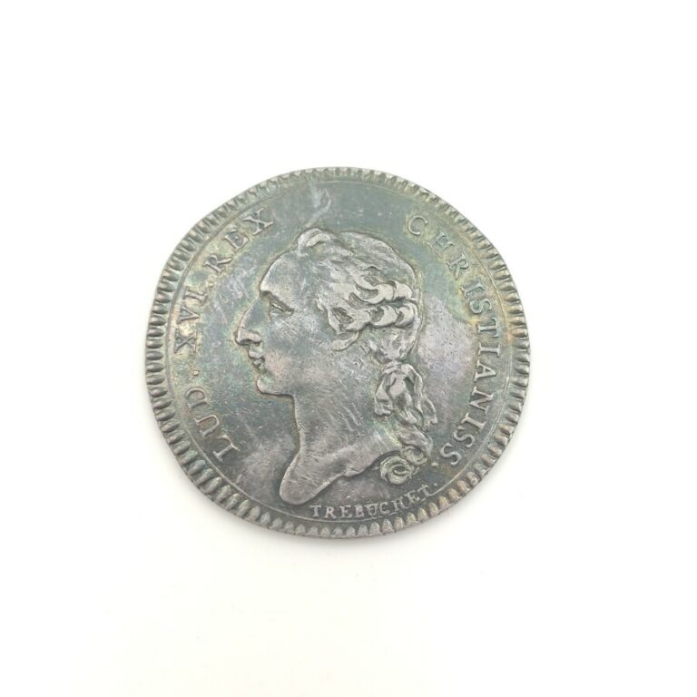 Louis XVI (1774-1791). Jeton en argent des Bâtiments du Roi, « 1744 ». F. 3179.…