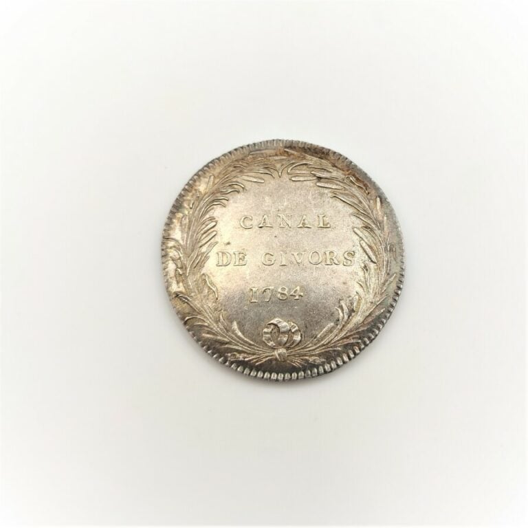 Louis XVI (1774-1791). Jeton en argent du Canal de Givors, 1784. F. 10797. SUP,…