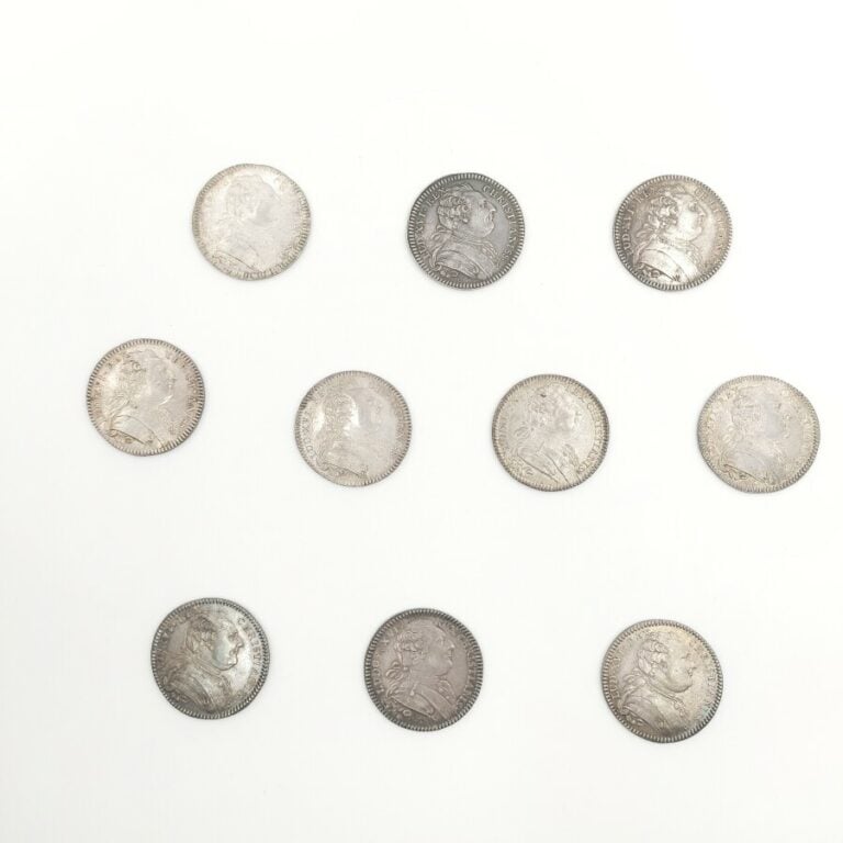 Louis XVI (1774-1791). Lot de 10 jetons de la Loge des Amis de la Liberté, non…