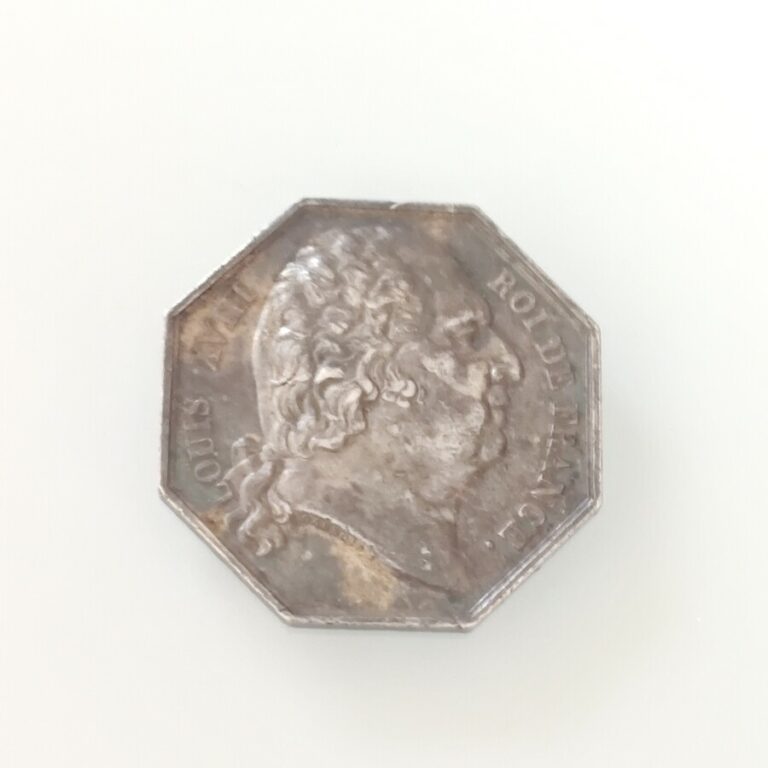 Louis XVIII (1814-1824). Jeton en argent de la chambre des notaires de l'arrond…