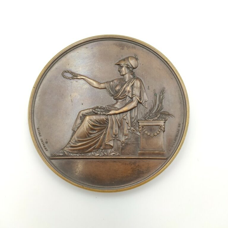 Louis XVIII (1815-1824). Médaille en bronze par Andrieu et De Puymaurin, destin…