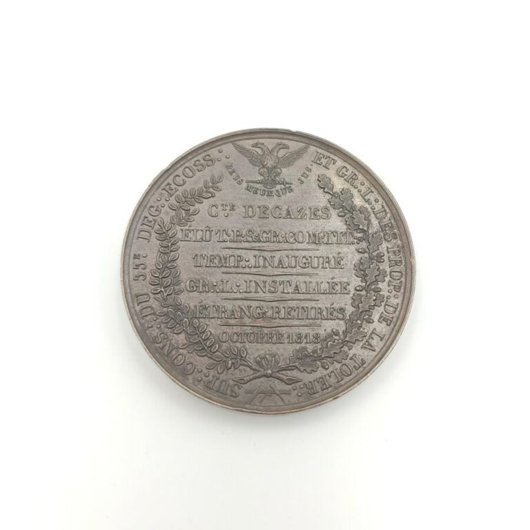 Louis XVIII (1815-1824). Médailles en bronze d'hommage à Decazes Grand commande…