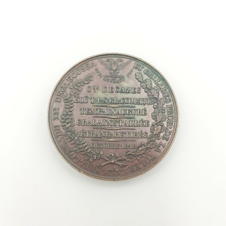 Louis XVIII (1815-1824). Médailles en bronze d'hommage à Decazes Grand commande…