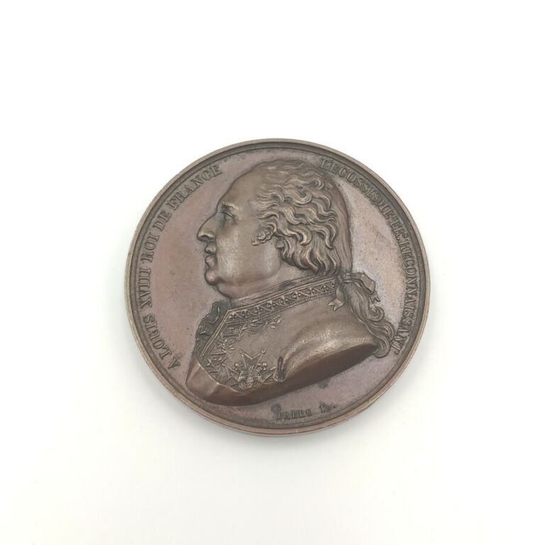 Louis XVIII (1815-1824). Médailles en bronze d'hommage à Decazes Grand commande…