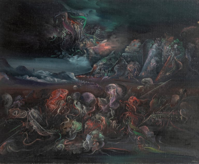 Marc JANSON (1930-) - La lèvre des vents, 1975 - Huile sur toile, signée en bas…