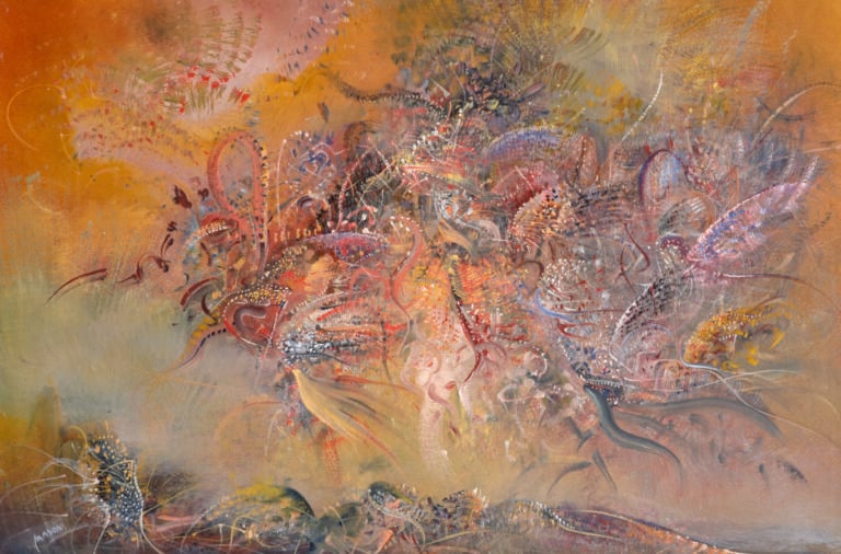 Marc JANSON (1930-) - Paysage fantastique, 1984 - Huile sur toile, signée en ba…
