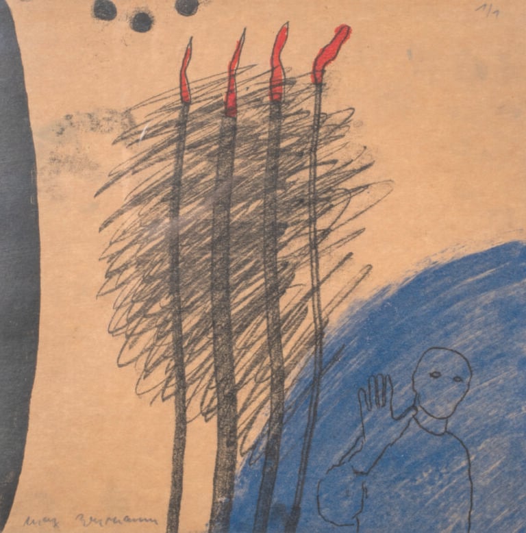 Max NEUMANN (1949) - Sans titre, 1996 - Monotype sur vélin, signé au crayon, au…