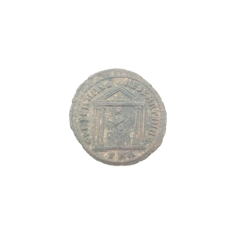 Maximien Hercule (305-308). Follis au temple, 307 ap. J.-C. Carthage. RIC 59, C…