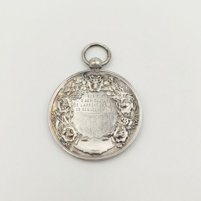 Médaille en argent de récompense de la société agricole de l'arrondissement de…