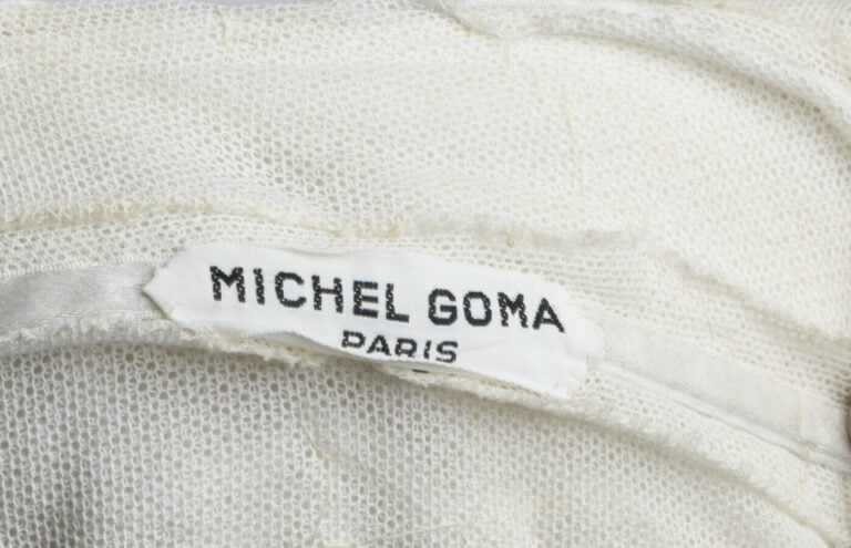 MICHEL GOMA HAUTE COUTURE - 1959 - ROBE DU SOIR en jersey de soie ivoire drapé…