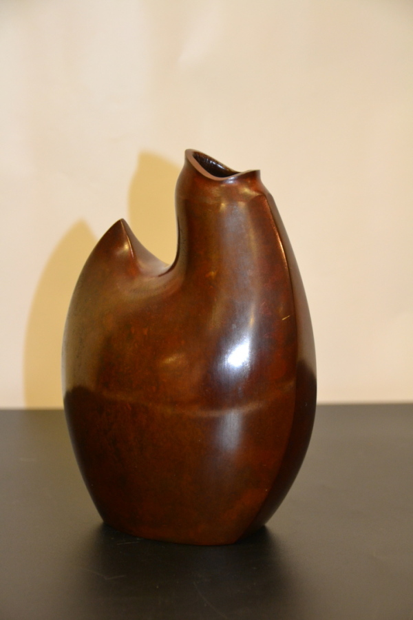 Nakajima Yasumi II (1905-1986) - Japon, XXe siècle - Vase en bronze, sa forme e…