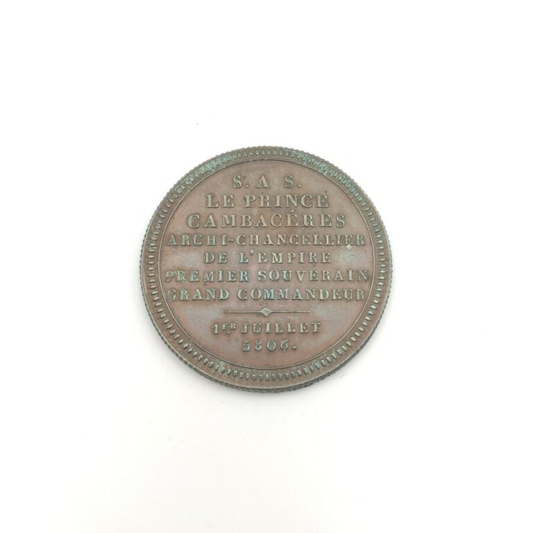 Napoléon Ier (1804-1814). Jeton en bronze du Suprême Conseil de France, SAS Cam…