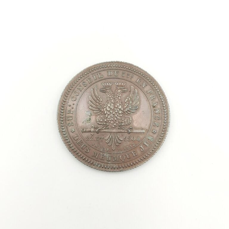 Napoléon Ier (1804-1814). Jeton en bronze du Suprême Conseil de France, SAS Cam…