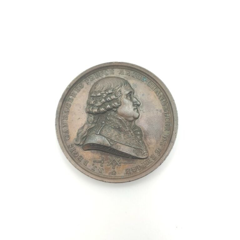 Napoléon Ier (1804-1814). Médaille en bronze d'Hommage des loges St Alexandre d…