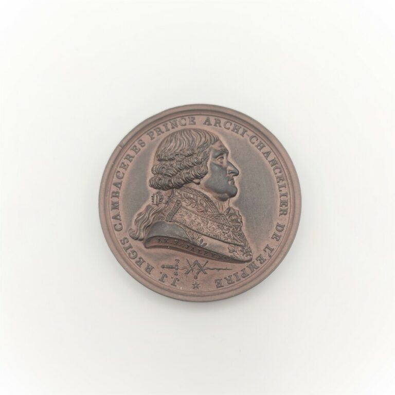 Napoléon Ier (1804-1814). Médaille en bronze d'Hommage des loges St Alexandre d…