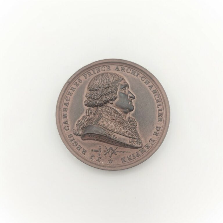 Napoléon Ier (1804-1814). Médaille en bronze d'Hommage des loges St Alexandre d…
