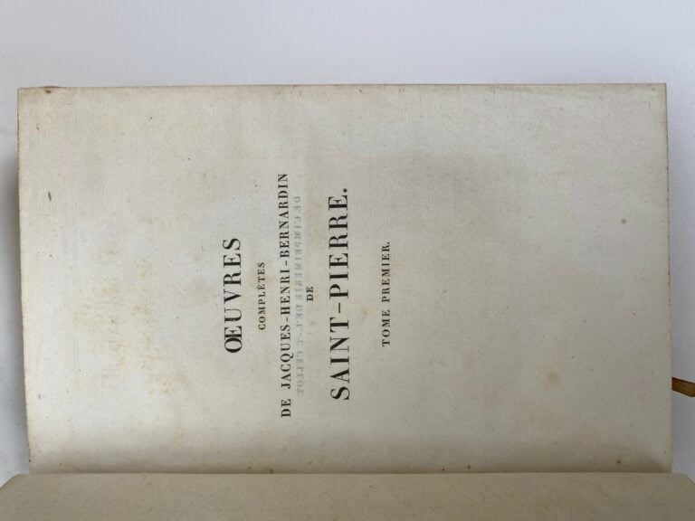 OEuvres complètes de Jacques-Henri Bernardin de Saint Pierre - Chez Méquignon-M…