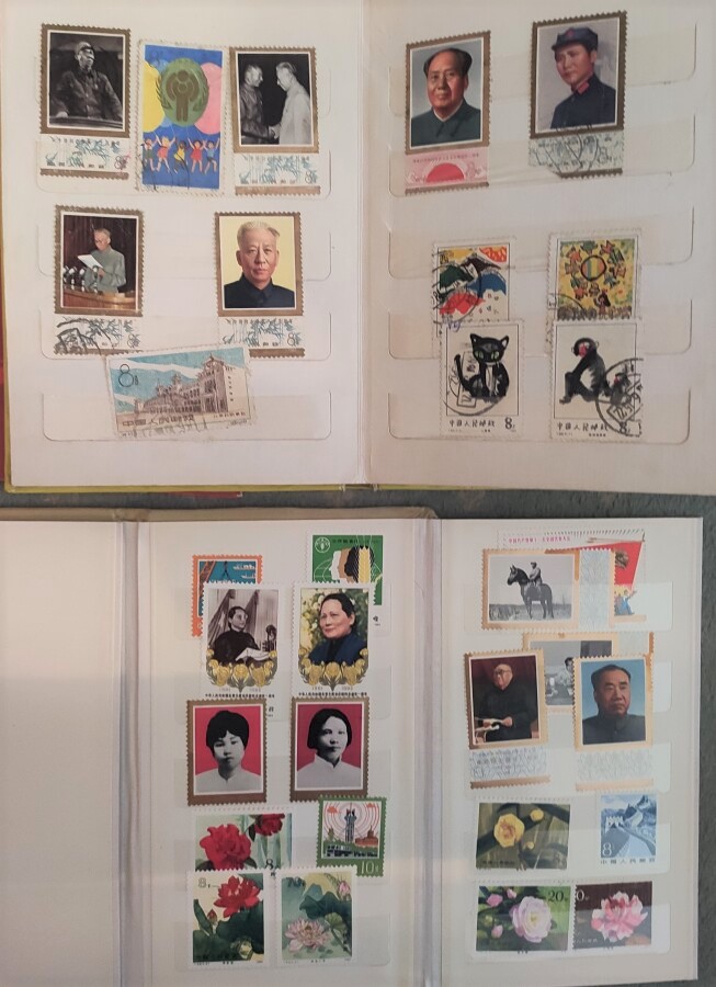 PAYS DIVERS - Ensemble de classeurs et albums contenant des timbres-poste princ…