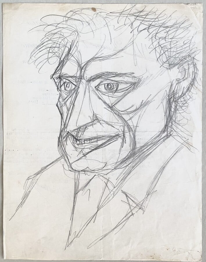 .Pierre TAL COAT (1905-1985) - 2 Portraits (un présumé de Giacometti) - Visage…