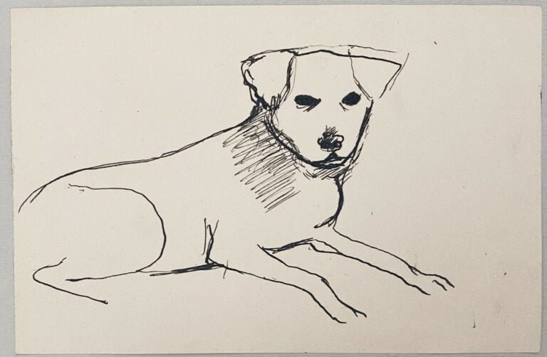 Pierre TAL COAT (1905-1985) - Chiens - Chevaux - Buffle - 2 encres et 3 crayons…