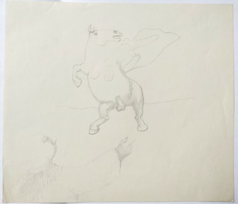 Pierre TAL COAT (1905-1985) - Chiens - Chevaux - Buffle - 2 encres et 3 crayons…