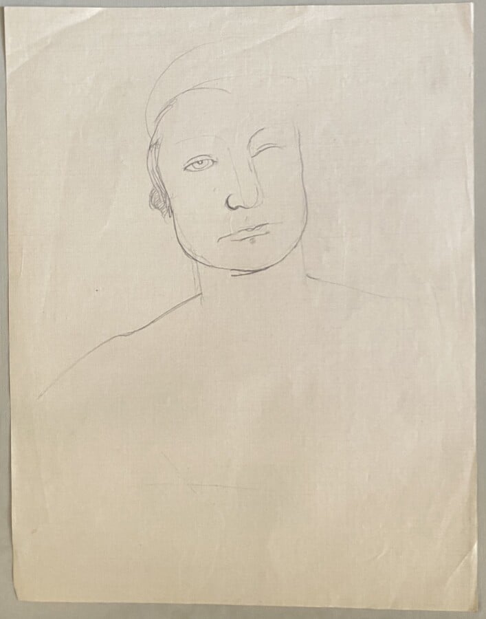 Pierre TAL COAT (1905-1985) - Etude de visages- Bossu - Visage d'homme de 3/4 -…