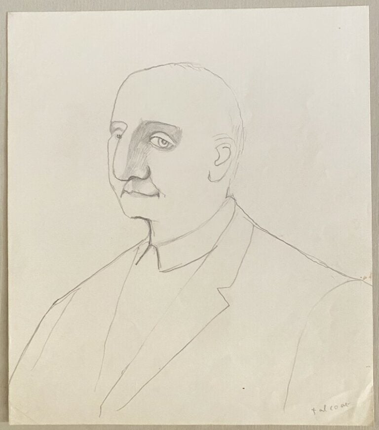 Pierre TAL COAT (1905-1985) - Etude de visages- Bossu - Visage d'homme de 3/4 -…