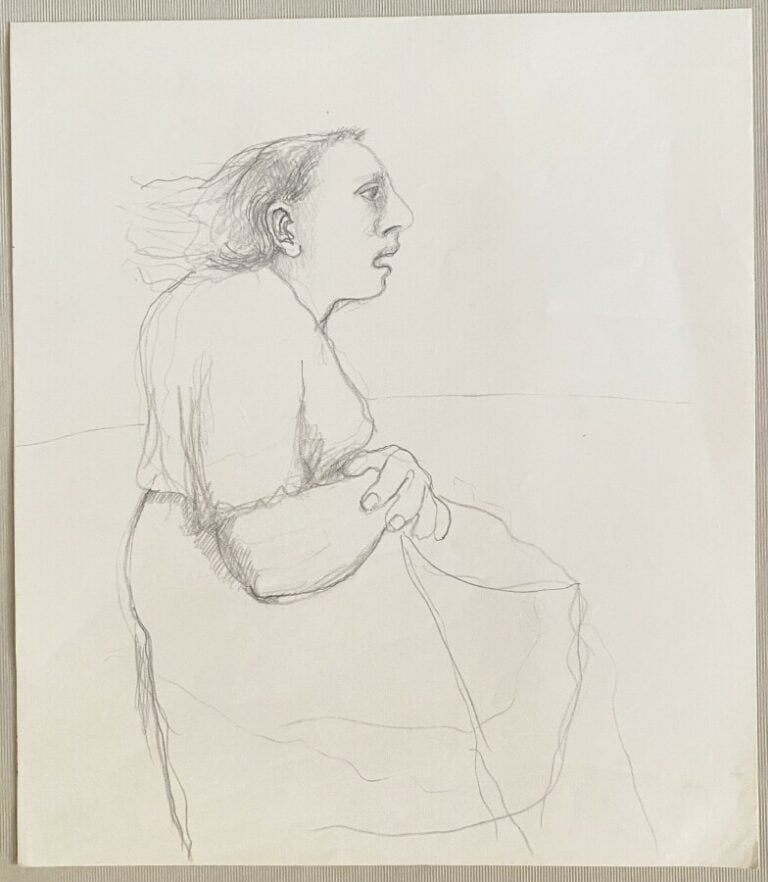 Pierre TAL COAT (1905-1985) - Homme de profil - Etude de visage - Femme de prof…