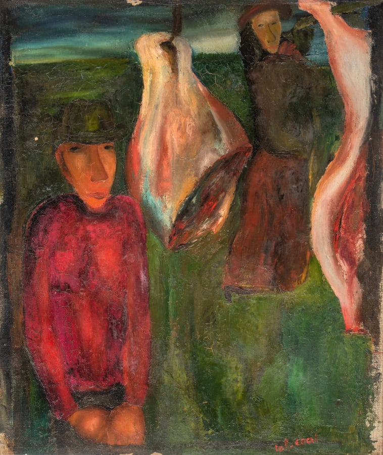 Pierre TAL COAT (1905-1985) - Le quartier de viande, 1926 - Huile sur toile, si…