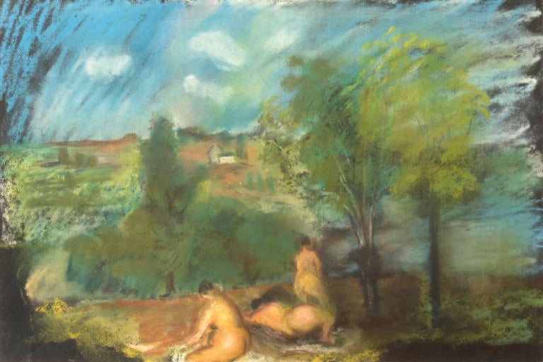 Pierre TAL COAT (1905-1985) - Les baigneuses, 1928 - Technique mixte sur papier…