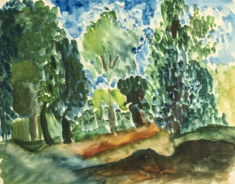 Pierre TAL COAT (1905-1985) - Paysage, 1928 - Gouache et aquarelle sur papier a…