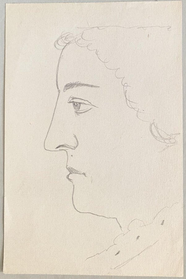 Pierre TAL COAT (1905-1985) - Portrait de Charles Flandin- Femme de profil - Et…