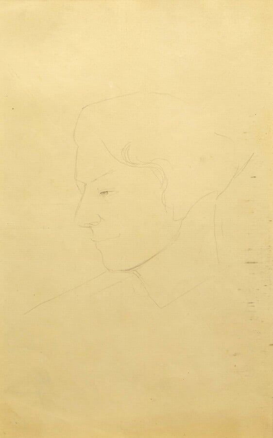 Pierre TAL COAT (1905-1985) - Portrait de femme, 1932 - Crayon sur papier, au d…