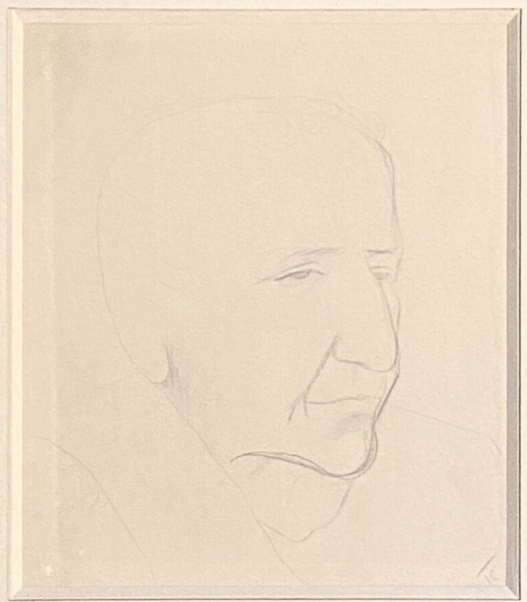 Pierre TAL COAT (1905-1985) - Portrait de Gertrude Stein - Crayon de couleurs s…