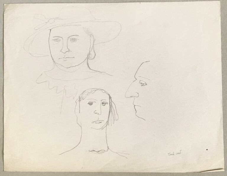 Pierre TAL COAT (1905-1985) - Visages (2) - Nu assis- Homme debout ( dont portr…