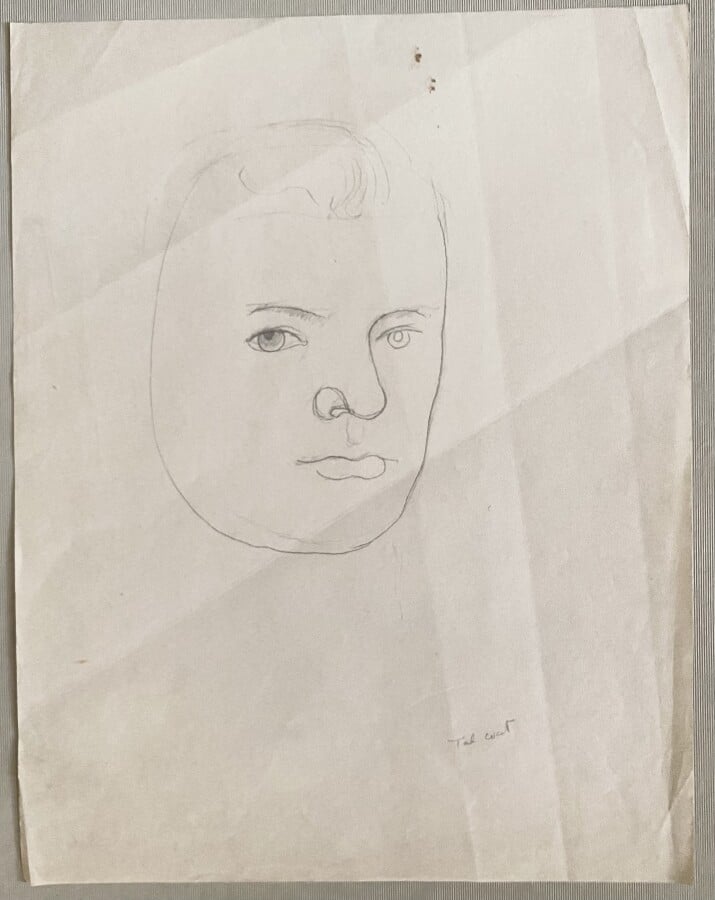 Pierre TAL COAT (1905-1985) - Visages ( un double face )- Personnages - Un cray…