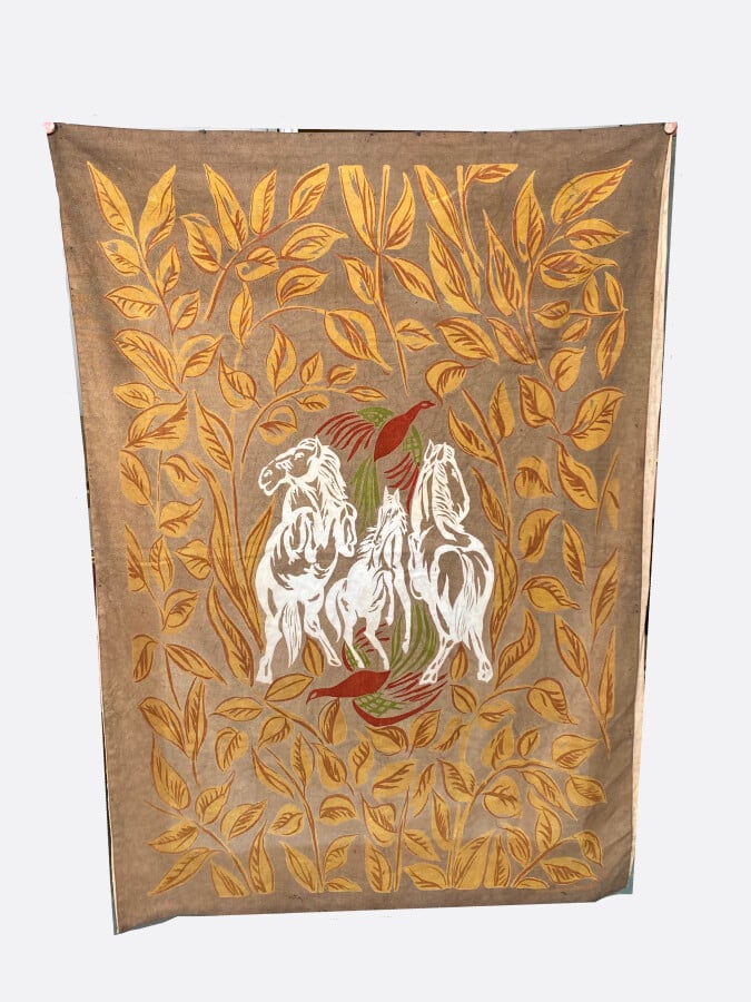 Raoul DUFY (d'après) - "La chevauchée". Tenture d'après un carton de Raoul Dufy…