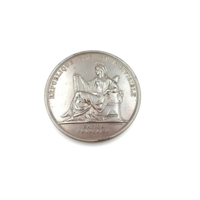 Révolution Française. Convention (1792-1795). Médaille en bronze par Duvivier,…